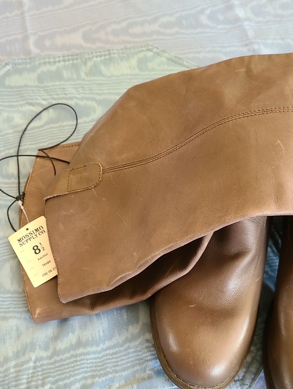 Mossimo Supply Co. Tan Knee-High Leather Boots